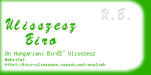 ulisszesz biro business card